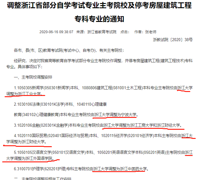 停招丨又一所院校(浙江大学)自考停考停止招生! 停招丨又一所院校(浙江大学)自考停考停止招生!