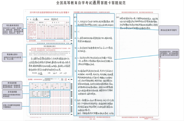 2022年10月安徽省高等教育自学考试答题卡填写注意事项 2022年10月安徽省高等教育自学考试答题卡填写注意事项