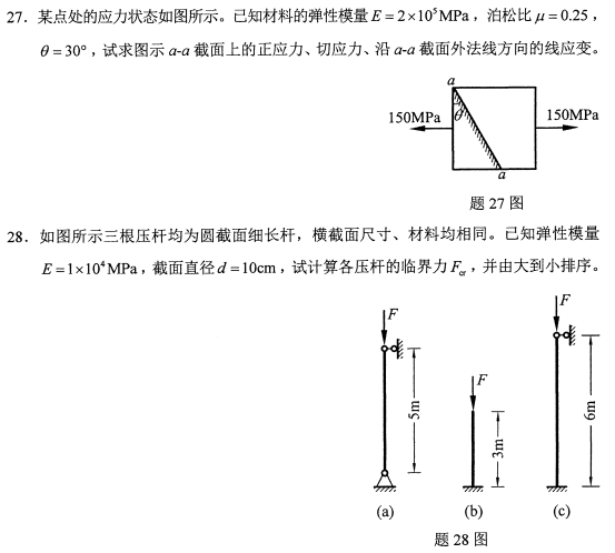 2021年4月自考02391工程力学(二)真题与答案 2021年4月自考02391工程力学(二)真题与答案