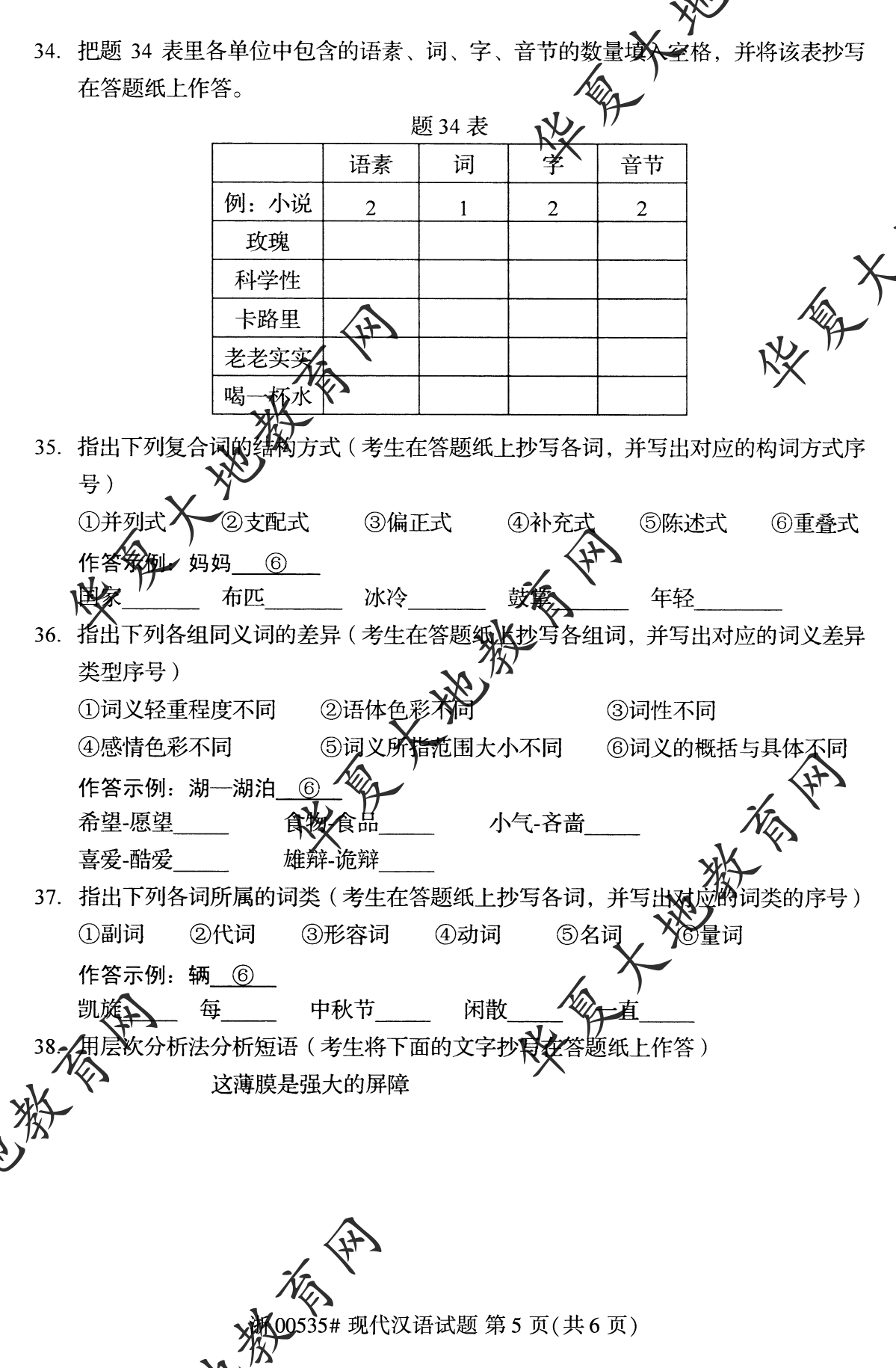 【真题演练】2022年10月自考《现代汉语》考试真题 【真题演练】2022年10月自考《现代汉语》考试真题